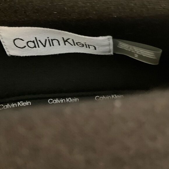 Calvin Klein Suit Faux Wrap Two Button Pencil Skirt. Black NWT. 2 - Picture 11 of 15